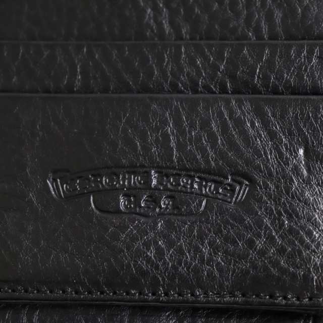 良品○CHROME HEARTS クロムハーツ ウェーブウォレット ヘビーレザー