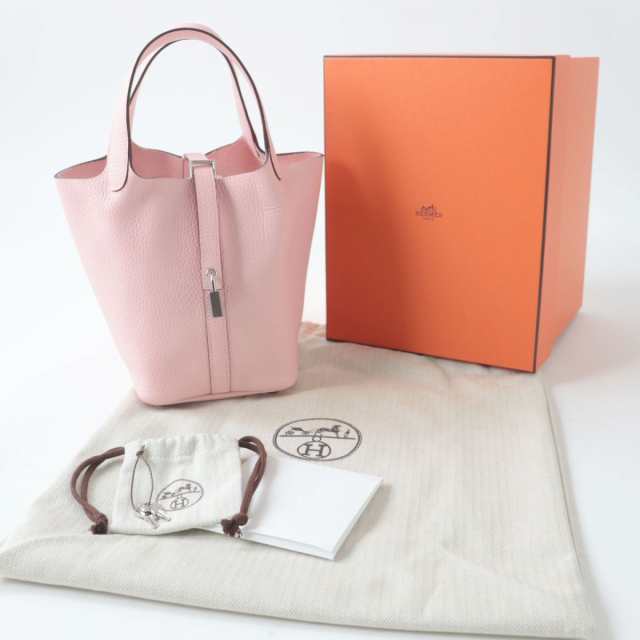 未使用品★HERMES エルメス ピコタンロックPM トリヨンクレマンス ローズサクラ シルバー金具 ハンドバッグ B刻印 仏製 箱・保存袋付き