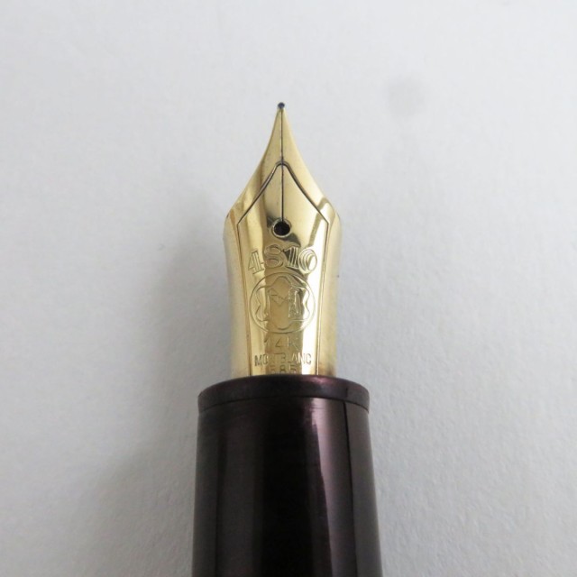 美品●MONTBLANC モンブラン マイスターシュテュック No.146 ホワイトスター ペン先14K EFニブ 万年筆 ブラック×ゴールド ドイツ製