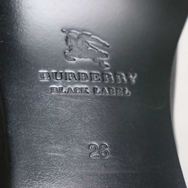 未使用品●BURBERRY BLACK LABEL バーバリーブラックレーベル レザー サイドゴアブーツ ブラック 26EE 箱/タグ付き メンズ  おすすめ◎｜au PAY マーケット