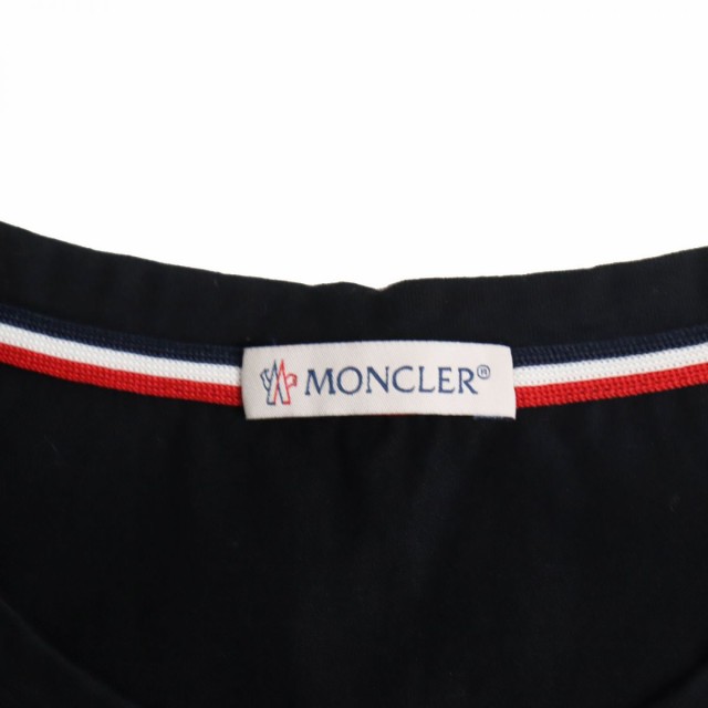 美品○19SS MONCLER モンクレール ロゴワッペン付き トリコロール 半袖