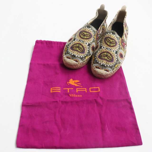 未使用品●ETRO エトロ キャンバス 花柄 ソールペイズリー柄 エスパドリーユ/スリッポン/シューズ マルチカラー 42 メンズ 春夏おすすめ｜au  PAY マーケット