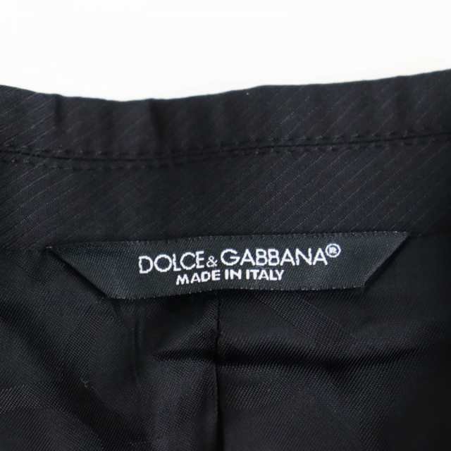 【ドンドン見直し】美品●黒タグ DOLCE＆GABBANA ドルチェ＆ガッバーナ MARTINI シルク混 シングル テーラードジャケット 黒 50  伊製 正｜au PAY マーケット