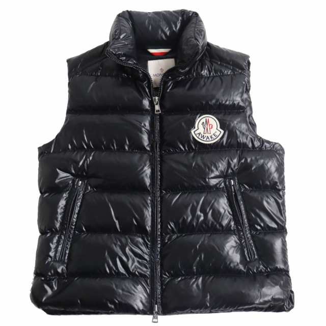 極美品●19-20AW MONCLER GENIUS 2×AWAKE NY モンクレールジーニアス×アウェイク PARKER ロゴワッペン/プリント  ダウンベスト 黒 2 正｜au PAY マーケット