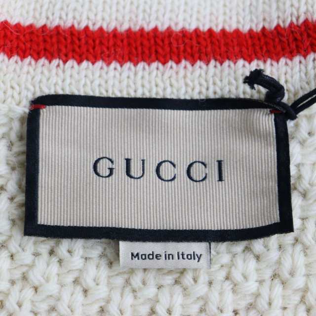 未使用品○2021年製 GUCCI グッチ 673687 ウール100％ Vネック