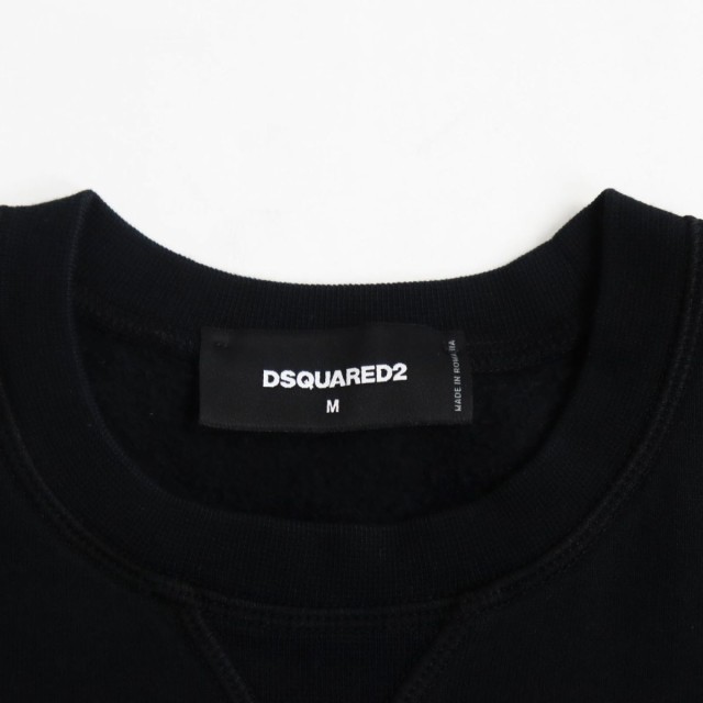 【ドンドン見直し】美品●19SS DSQUARED2 ディースクエアード S74GU0306 ロゴプリント スウェットシャツ ブラック M イタリア製  正規品｜au PAY マーケット