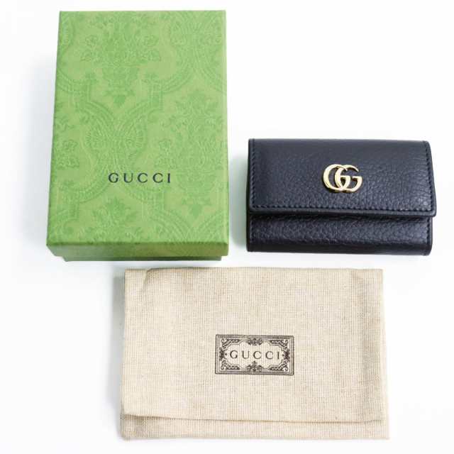 未使用品○GUCCI グッチ 456118 GGマーモント 6連 レザーキーケース