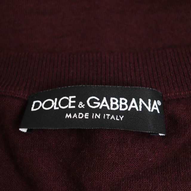 極美品●黒タグ DOLCE＆GABBANA ドルチェ＆ガッバーナ カシミヤ100％ Vネック プルオーバー ニット/セーター 48 伊製 正規品  メンズ｜au PAY マーケット