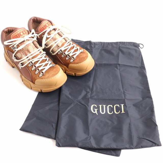 美品◇GUCCI グッチ 521680 フラッシュトレック スウェード GG