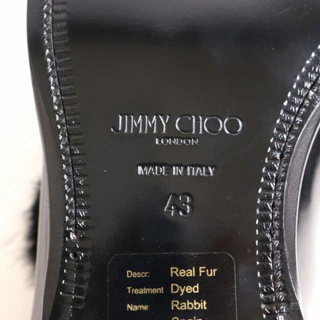 未使用品◇JIMMY CHOO ジミーチュウ TEDI ラビットファー×レザー