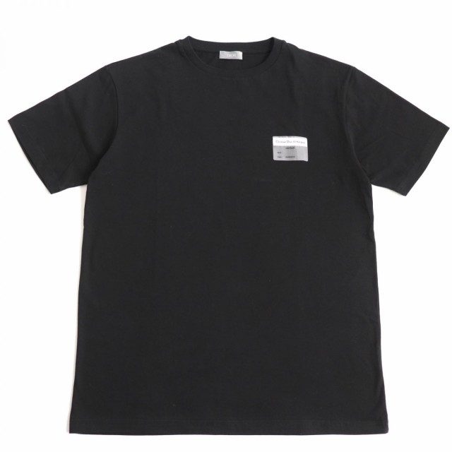 美品◆19SS DIOR ディオール オム 923J611B0533 ビジターパッチ付き　半袖　コットンTシャツ　ブラック　XS　正規品　 イタリア製｜au PAY マーケット