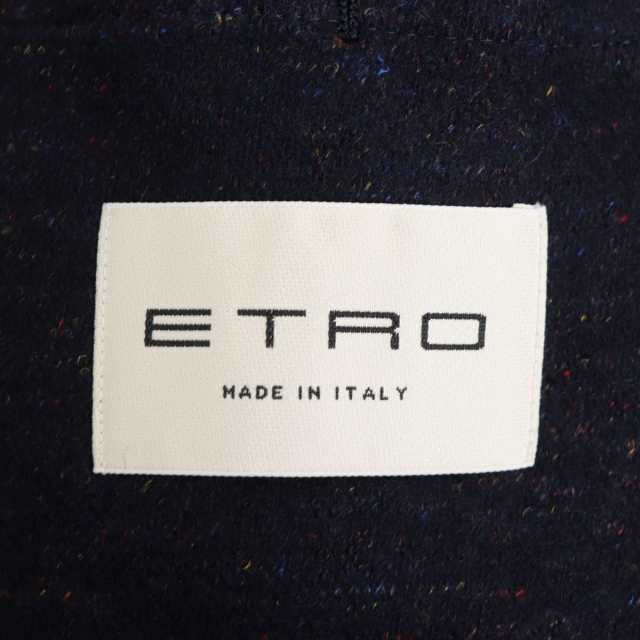 極美品◆ETRO エトロ リネン混 ミックス ツイード チェスターコート/ロングコート マルチカラー 50 イタリア製 正規品 メンズ◎