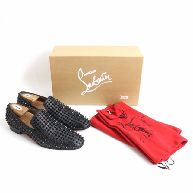 美品◆Christian Louboutin クリスチャンルブタン Rollerboy ローラーボーイ スタッズ レザーローファー ブラック 40  箱・保存袋付き｜au PAY マーケット