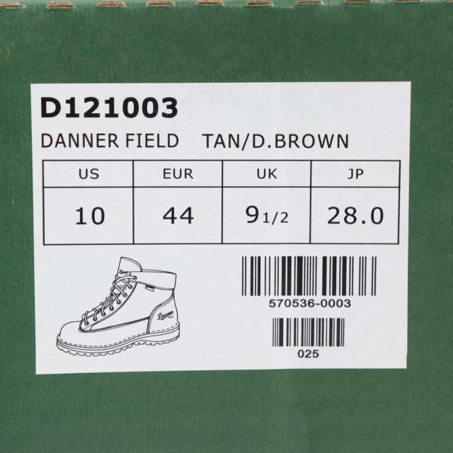 未使用品◇DANNER ダナー D121003 DANNER FIELD フィールド ロゴ刻印