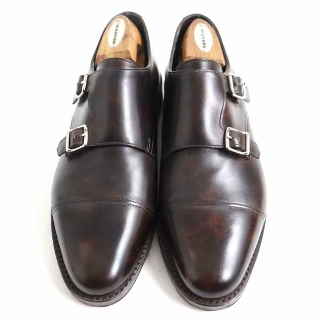 美品□JOHN LOBB/ジョンロブ WILLIAM ウィリアム キャップトゥ ダブルモンクストラップ スウェードレザーシューズ ブラウン 7 1/2 英国製