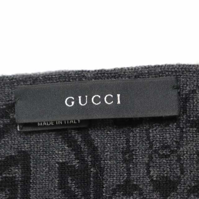 極美◇GUCCI グッチ インターロッキング ロゴデザイン GG柄 ウール100