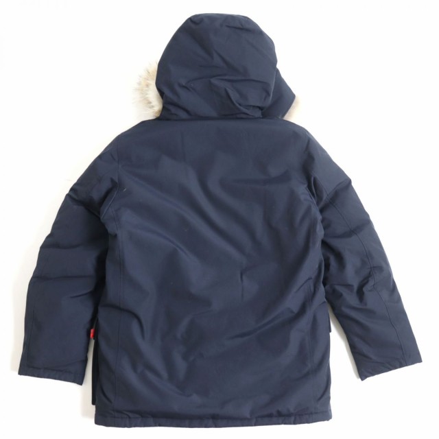 未使用品◆WOOLRICH ウールリッチ WOOU0297 ダブルZIPUP×ボタン コヨーテファー ダウンジャケット/コート ネイビー EU/L 正規品 メンズ r04-st30228-264