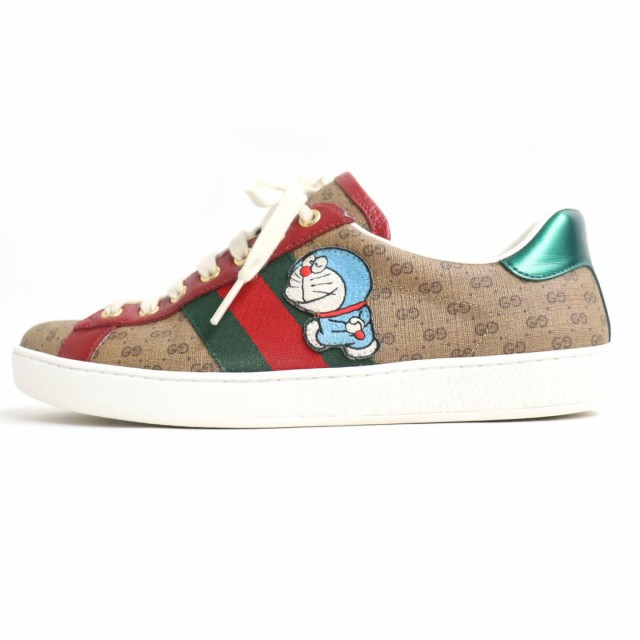 美品◇GUCCI×ドラえもん 655034 シェリーライン GGスプリーム レザー