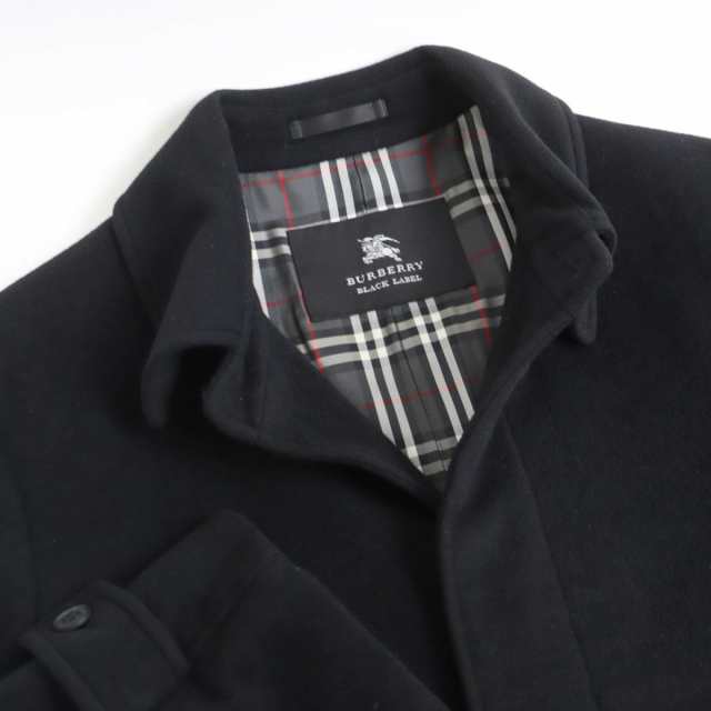 美品◇BURBERRY BLACK LABEL バーバリーブラックレーベル ロゴボタン 比翼 カシミヤ混 ウールステンカラーコート ブラック M メンズ  正規の通販はau PAY マーケット - 衣類＆ブランドリサイクルGREEN | au PAY マーケット－通販サイト