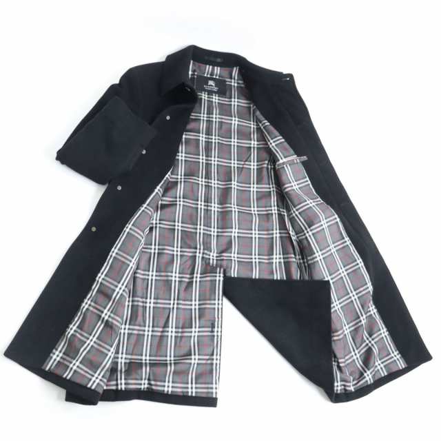 美品◇BURBERRY BLACK LABEL バーバリーブラックレーベル ロゴボタン 比翼 カシミヤ混 ウールステンカラーコート ブラック M メンズ  正規品の通販はau PAY マーケット - 衣類＆ブランドリサイクルGREEN | au PAY マーケット－通販サイト