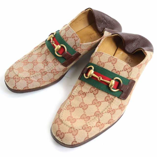 美品◇GUCCI グッチ 546223 2WAY GGキャンバス×レザー ホースビット