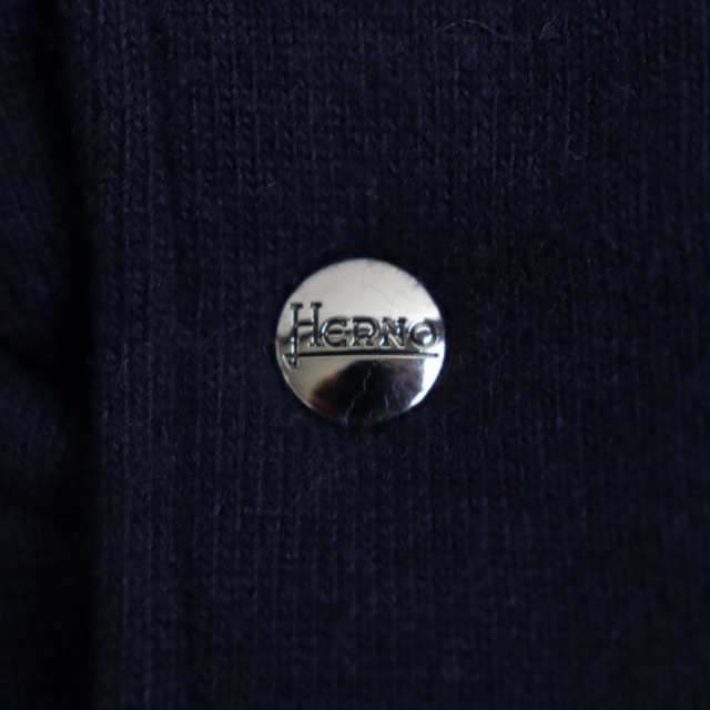 美品◆19年製 HERNO ヘルノ リゾート PA005UR フーデッド ダブルジップ×スナップボタン 中綿入りコート ネイビー 44 正規品  メンズ｜au PAY マーケット