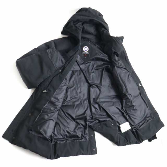 美品◆CANADA GOOSE カナダグース 3206M SILVERTHRONE PARKA ロゴワッペン フーデッドダウンジャケット/コート  ブラック L カナダ製 正規｜au PAY マーケット