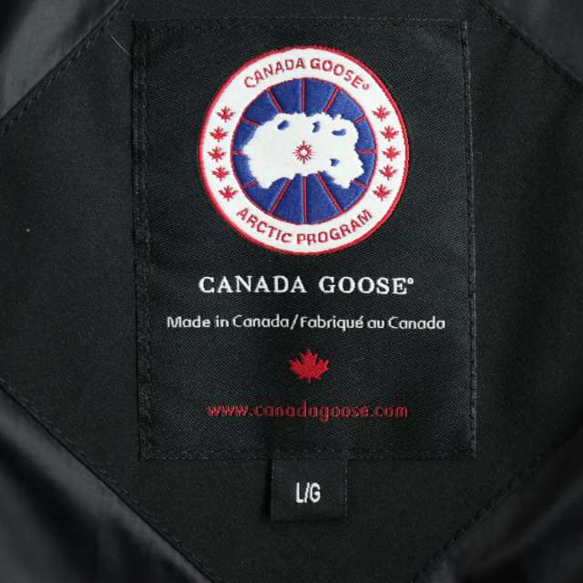 美品◆CANADA GOOSE カナダグース 3206M SILVERTHRONE PARKA ロゴワッペン フーデッドダウンジャケット/コート  ブラック L カナダ製 正規｜au PAY マーケット