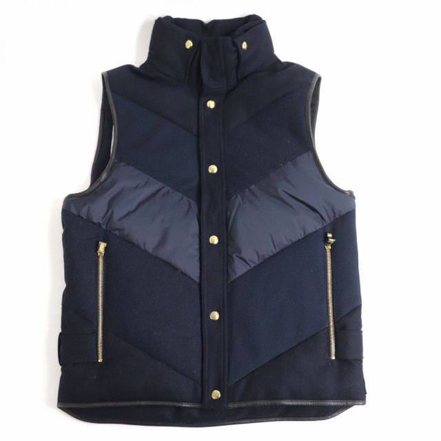 美品◇MONCLER GAMME BLEU モンクレールガムブルー GILET ロゴワッペン