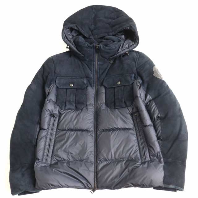 美品◇2020年製 MONCLER モンクレール LAUTERAARHORN ラムレザー切替