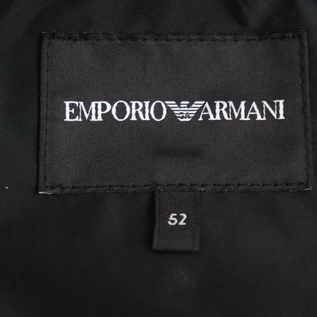 美品◆2019年製 EMPORIO ARMANI エンポリオアルマーニ ロゴプリント WZIP ナイロンジャケット/ブルゾン ブラック 52 正規品  メンズ｜au PAY マーケット