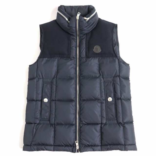 美品◇2017年製 MONCLER/モンクレール CESAR GILET レザーロゴワッペン