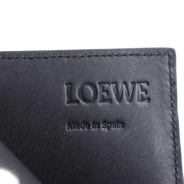 美品◇LOEWE ロエベ アナグラム刻印入り フルグレインレザー カード