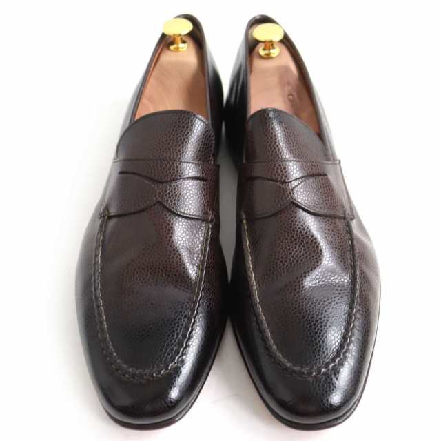 【大幅値下げ】 Santoni(サントーニ) Uチップレザー コインローファー