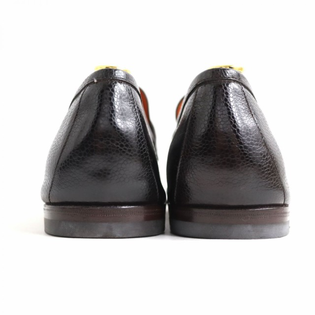 未使用品◇Santoni サントーニ 15609 Uチップ レザー コインローファー