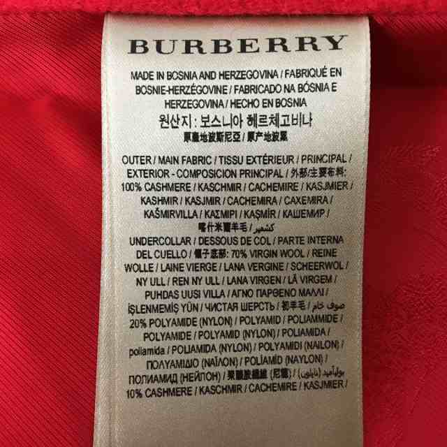 未使用品◎国内正規品 BURBERRY LONDON ENGLAND バーバリー ロンドン イングランド レディース カシミヤ100％ ロングコート  赤 38 タグ付の通販はau PAY マーケット - 衣類＆ブランドリサイクルGREEN | au PAY マーケット－通販サイト