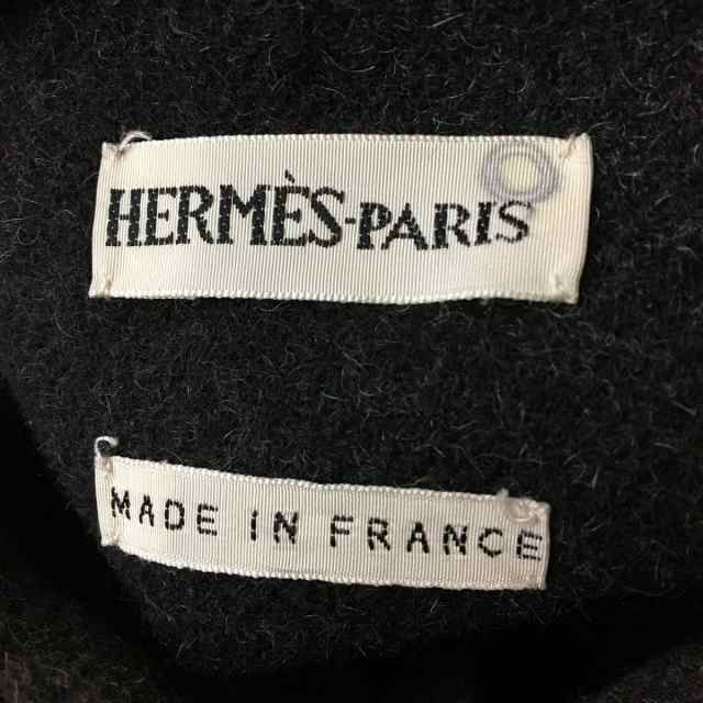 極美品◎正規品 フランス製 HERMES エルメス マルジェラ期 アルパカ100％ ダブルフェイス／リバーシブル ヘリンボーン ツイードコート 38