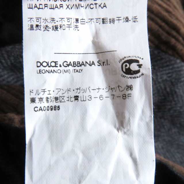 和風 美品□黒タグ DOLCE＆GABBANA/ドルチェ＆ガッバーナ コーデュロイ