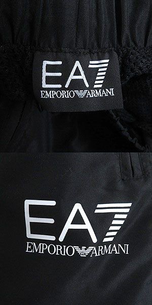 美品□黒タグ EA7/エンポリオアルマーニ イーエーセブン ロゴ/ライン