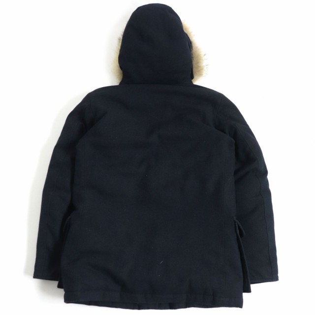 良品□WOOLRICH/ウールリッチ 1202040 ARCTIC PARKA フーデッド WZIP/ロゴボタン ダウンジャケット ネイビー XS 正規品 日本サイズS相当