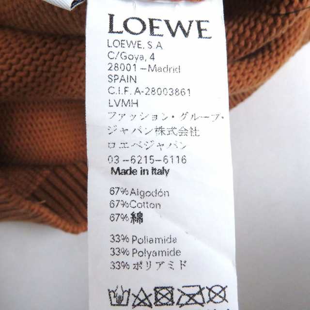 美品□LOEWE/ロエベ ストリートジャーナル フォントプリント クルーネック ロングスリーブニット/セーター キャメル M イタリア製 正規品｜au  PAY マーケット