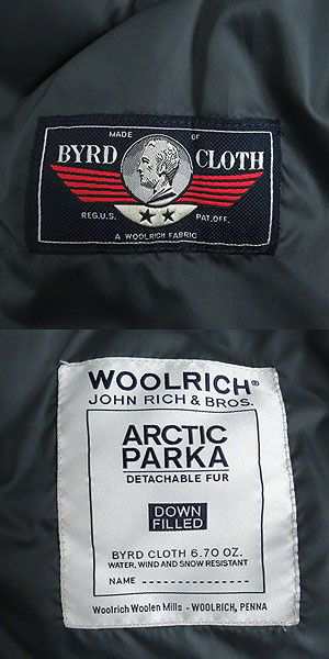 良品□WOOLRICH/ウールリッチ 1402057 ARCTIC PARKA コヨーテファー/フーデッド ダブルジップ ダウンジャケット ネイビー US:XXS 正規品