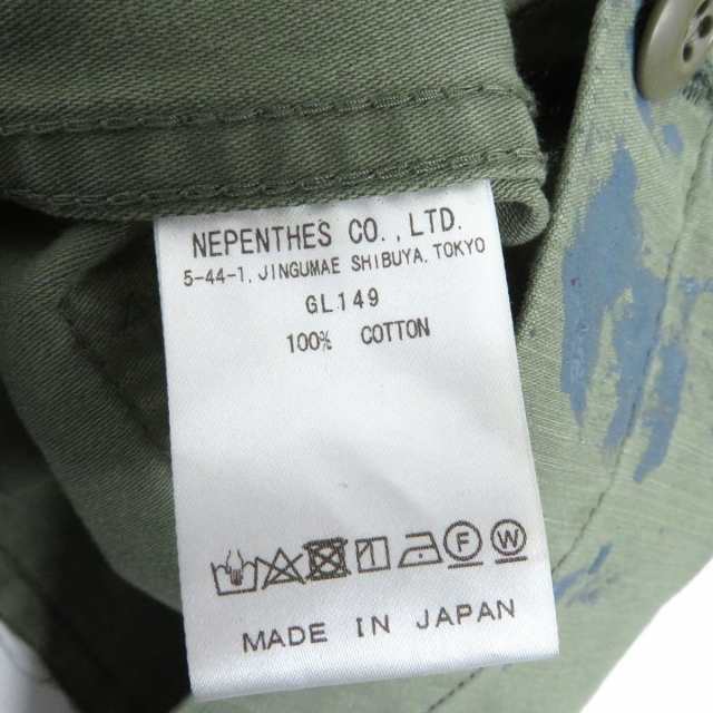 未使用品□20SS ニードルズ GL149 DN Coverall ペイント加工 コットン ミリタリー カバーオール/CPOジャケット カーキ XS 日本製 正規品