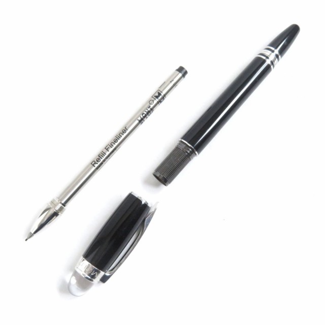 美品□MONTBLANC/モンブラン PN1211548 スターウォーカー キャップ式 フェルトペン/サインペン ブラック×シルバー ドイツ製  筆記確認済｜au PAY マーケット