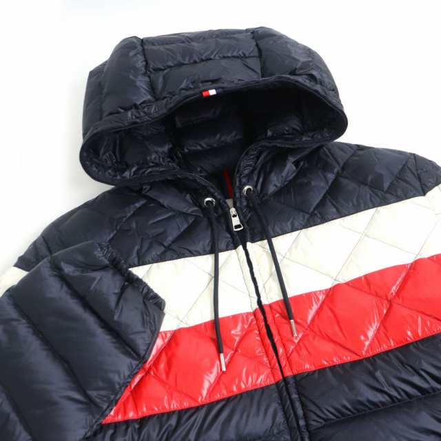 美品□18-19AW MONCLER/モンクレール GAUDIN GIUBBOTTO デカロゴワッペン フーデッド WZIP ダウンジャケット  トリコロール 4 正規品 メン｜au PAY マーケット