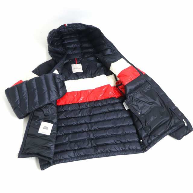 美品□18-19AW MONCLER/モンクレール GAUDIN GIUBBOTTO デカロゴワッペン フーデッド WZIP ダウンジャケット  トリコロール 4 正規品 メン｜au PAY マーケット