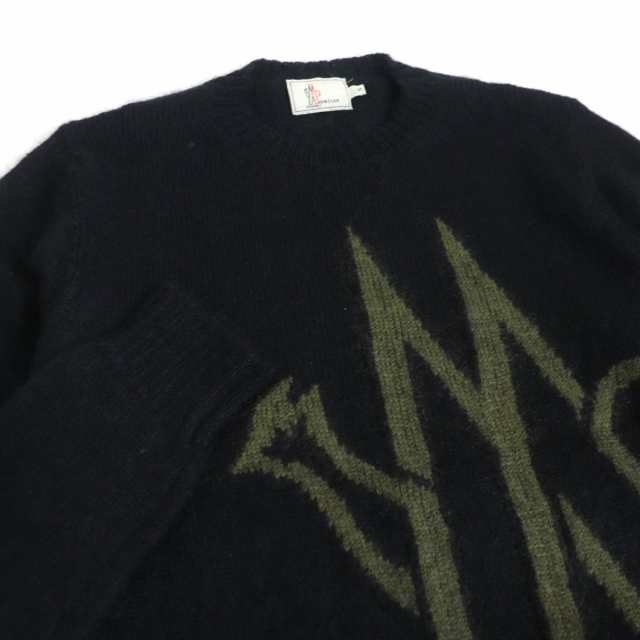 美品□モンクレールグルノーブル MAGLIA TRICOT GIROCOLLO ロゴ ...