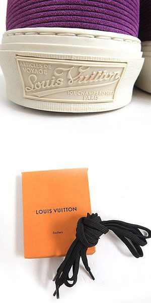 未使用品□LOUIS VUITTON/ルイヴィトン トロカデロライン モノグラム コーデュロイ ローカットスニーカー パープル系 6 イタリア製  メン｜au PAY マーケット