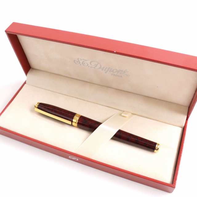 美品□S.T.Dupont/エステーデュポン ラインD マーブル柄 ペン先14K