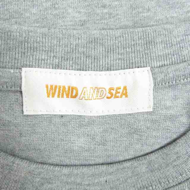 WIND AND SEA ウィンダンシー Ｔシャツ WDS CS 03 ロゴ クルーネック 長袖 Tシャツ グレー系 M